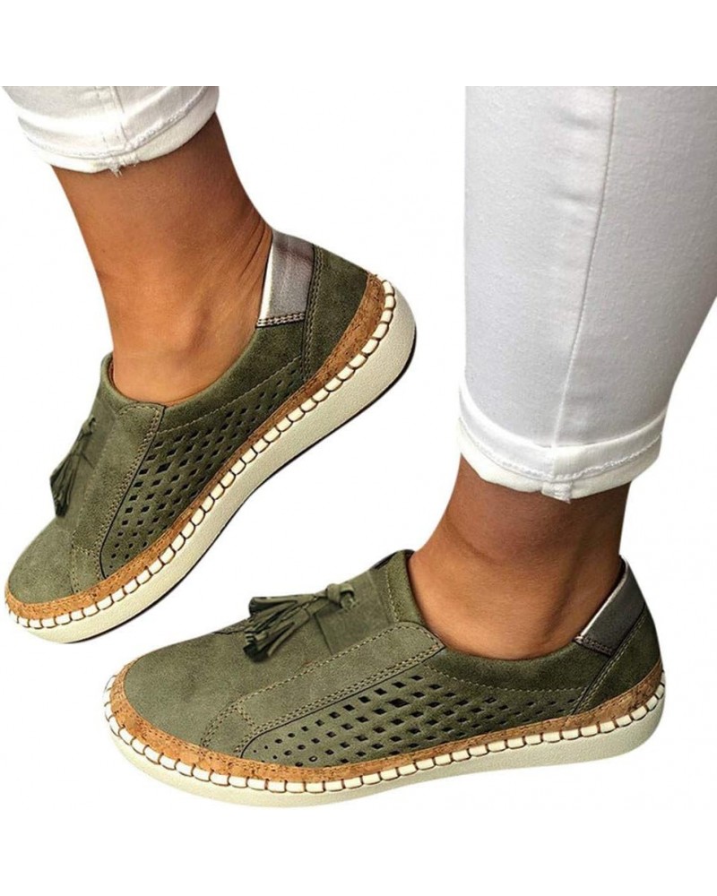 Sneakers for Women Walking Shoes, Walking Shoes Women Lightweight Mesh Lace-Up Sneakers Trendy Tennis Running Shoe Green $13....