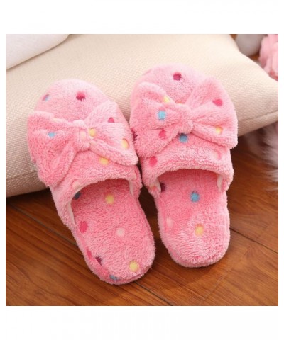 Men Womens Slippers Designed Plush Warm Soft Womens House Shoes Minimalist Comfortable Fuzzy Loafers F-pink $10.75 Slippers