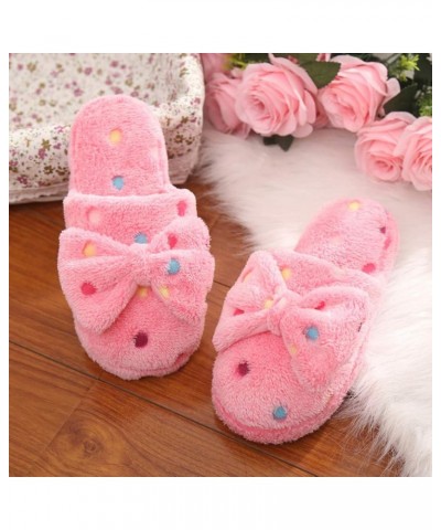 Men Womens Slippers Designed Plush Warm Soft Womens House Shoes Minimalist Comfortable Fuzzy Loafers F-pink $10.75 Slippers