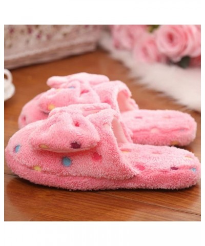 Men Womens Slippers Designed Plush Warm Soft Womens House Shoes Minimalist Comfortable Fuzzy Loafers F-pink $10.75 Slippers