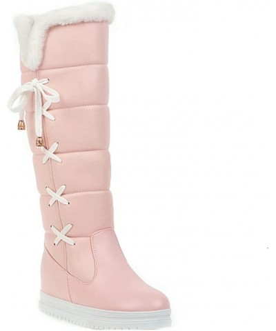 Women's Fashion Snow Boot Lace Up Mid-Calf Water-Resistant Anti-Slip Outdoor Winter Warm Plush Lined Snow Boots 41 Pink $39.9...