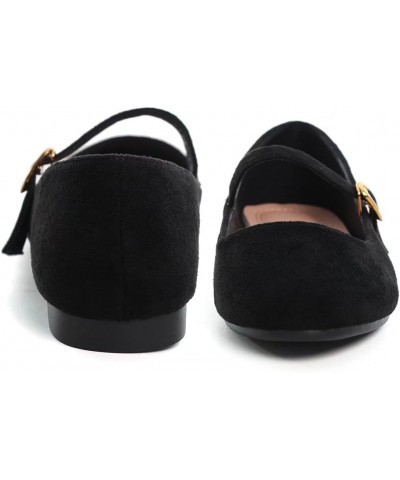 Women's Cute Round-Toe Flat Ballet Shoes Comfortable Dress Shoes for Walking Round Black $9.37 Flats