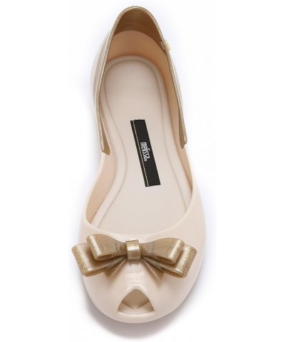 Women's Queen Bow-topped Flat Beige $39.31 Sandals