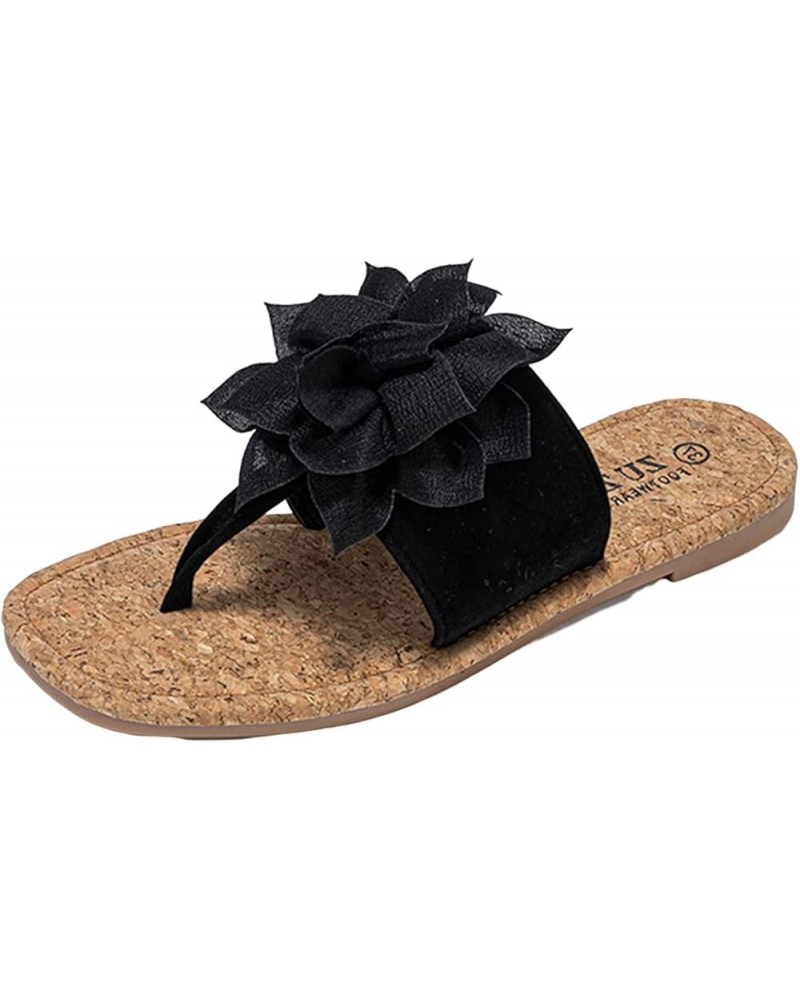 Ladies Shoes Fashionable Flip Flops Comfortable Soft Flip Flops Beach Flip Flops Flip Flops Womens 9 Black $11.93 Sandals