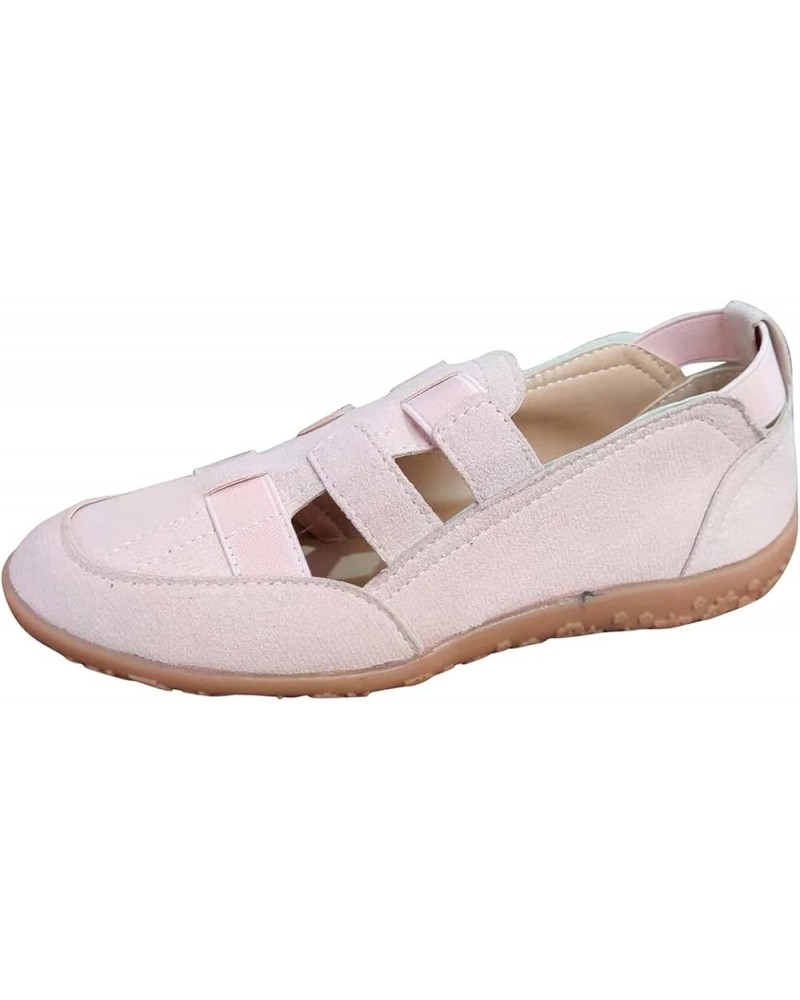 Hollow Elastic Shoes Color Band Flat Women's Fashion Summer Casual Solid Women's Casual Shoes Women S Sandals Beige $12.86 Sa...