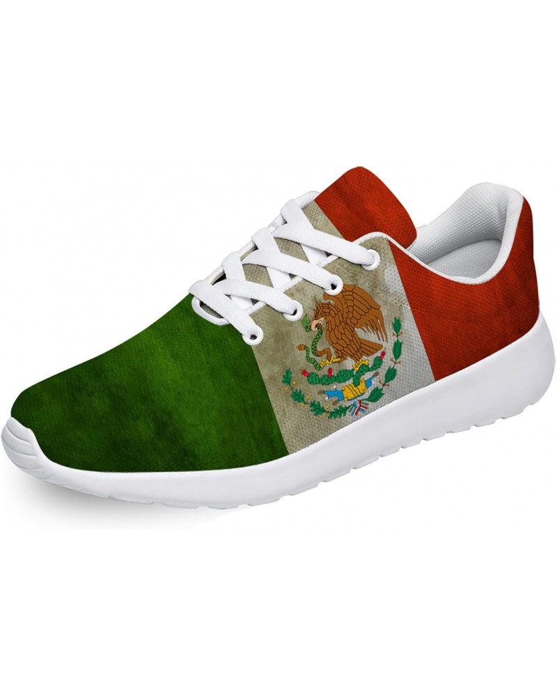 Women's Men's Retro Mexico Mexican Flag Shoes,Personalized Lace Up Breathable Tennis Walking Sneakers Gifts for Holiday,Men S...