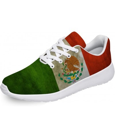 Women's Men's Retro Mexico Mexican Flag Shoes,Personalized Lace Up Breathable Tennis Walking Sneakers Gifts for Holiday,Men S...