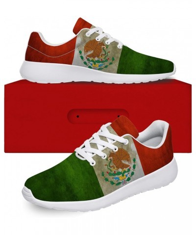 Women's Men's Retro Mexico Mexican Flag Shoes,Personalized Lace Up Breathable Tennis Walking Sneakers Gifts for Holiday,Men S...