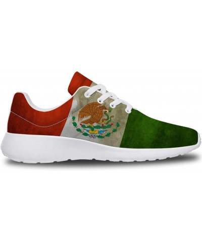 Women's Men's Retro Mexico Mexican Flag Shoes,Personalized Lace Up Breathable Tennis Walking Sneakers Gifts for Holiday,Men S...