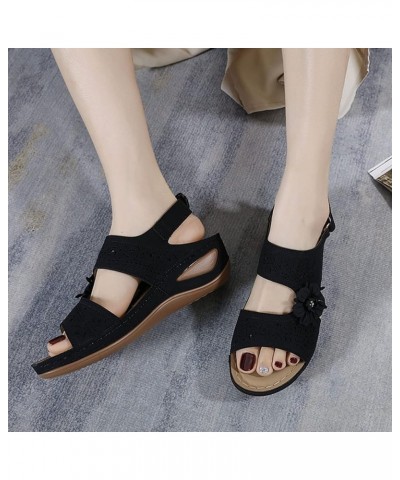 Orthopedic Slippers for Women Open Toe Wide Toe Box Shoes Women Sandals Women Comfortable Walking Closed Toe Summer Sandals 1...