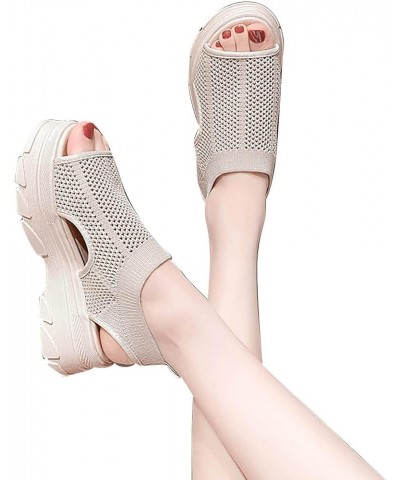 Orthopedic Sandals Shoes, Platform Sandals for Women Women's Slip On Mesh Walking Shoes Summer Slip-On Sandals Orthopedic Pla...