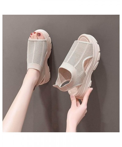 Orthopedic Sandals Shoes, Platform Sandals for Women Women's Slip On Mesh Walking Shoes Summer Slip-On Sandals Orthopedic Pla...