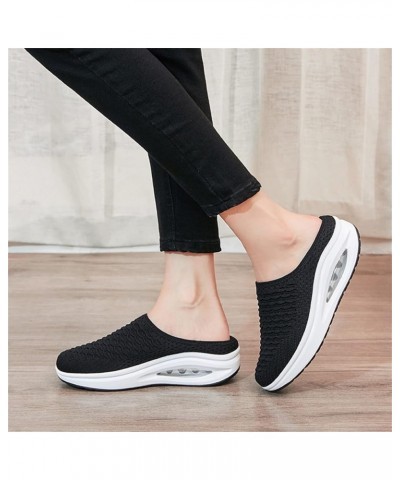 orthopedic platform loafers, Women's Fashion Casual Breathable Lightweight Platform Shoes Sport Running Shoes Z-09 Black $14....