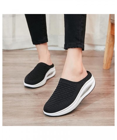 orthopedic platform loafers, Women's Fashion Casual Breathable Lightweight Platform Shoes Sport Running Shoes Z-09 Black $14....