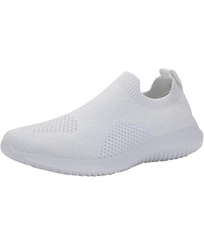 womens slip on sneakers, Womens slip on shoes Breathable Mesh Outdoor Fitness Running Sport Sneakers Z 12-white $17.04 Loafer...