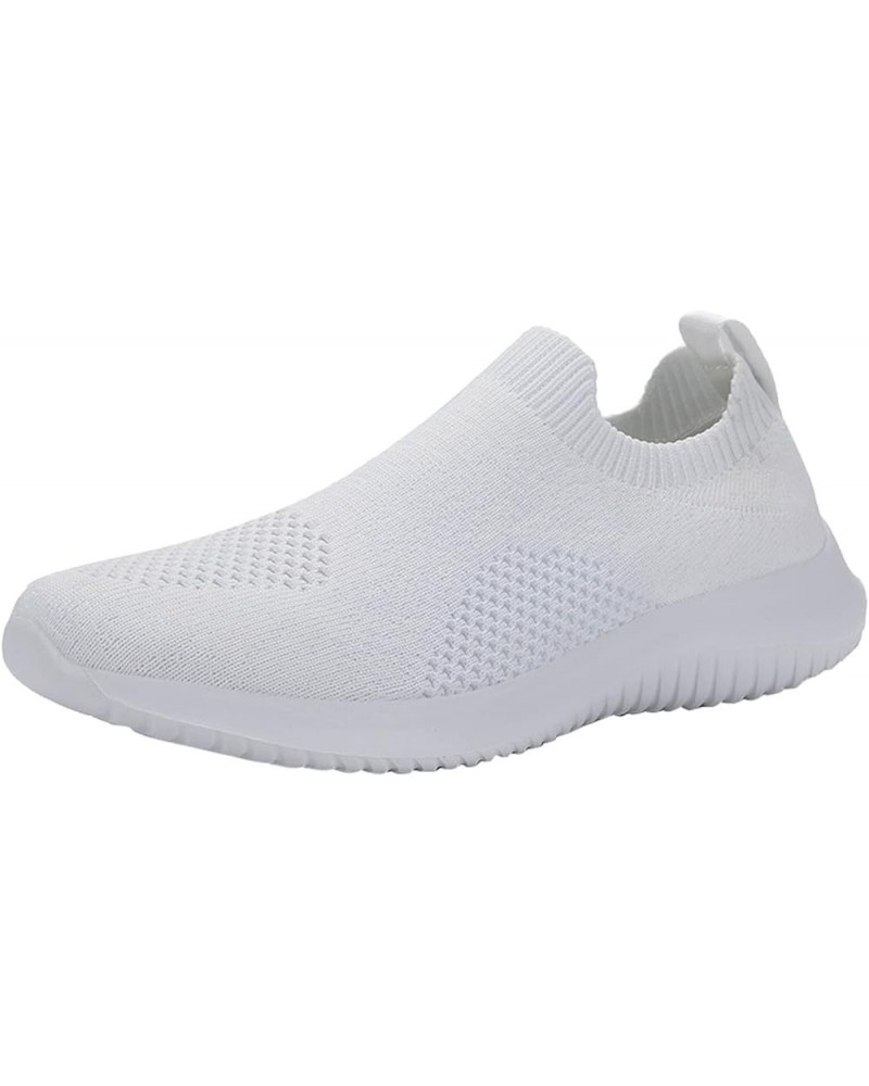 womens slip on sneakers, Womens slip on shoes Breathable Mesh Outdoor Fitness Running Sport Sneakers Z 12-white $17.04 Loafer...