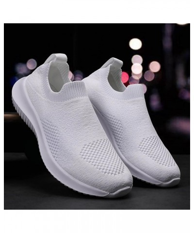 womens slip on sneakers, Womens slip on shoes Breathable Mesh Outdoor Fitness Running Sport Sneakers Z 12-white $17.04 Loafer...