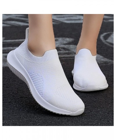 womens slip on sneakers, Womens slip on shoes Breathable Mesh Outdoor Fitness Running Sport Sneakers Z 12-white $17.04 Loafer...