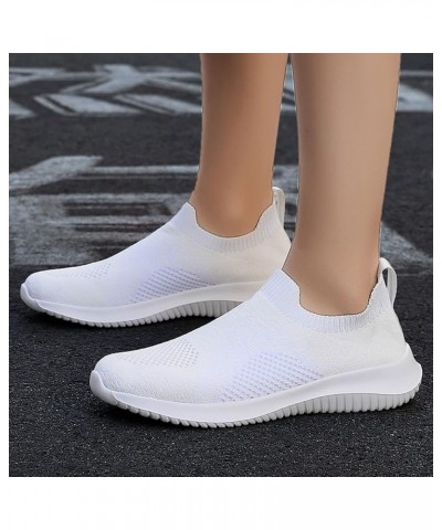 womens slip on sneakers, Womens slip on shoes Breathable Mesh Outdoor Fitness Running Sport Sneakers Z 12-white $17.04 Loafer...