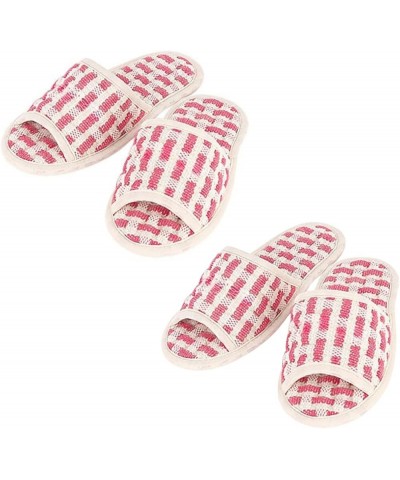 Men Women 100% House cotton Slippers, Washable, Non-Slip sole for Indoor use. (Set of 2, Made in Korea) Pink $18.89 Slippers