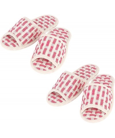 Men Women 100% House cotton Slippers, Washable, Non-Slip sole for Indoor use. (Set of 2, Made in Korea) Pink $18.89 Slippers