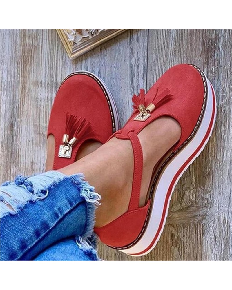 Sandals for Women Platform Womens Casual Round Toe Breathable Wedges Bowknot Hollow Out Walking Beach Shoes,Gray,40 36 Red $1...