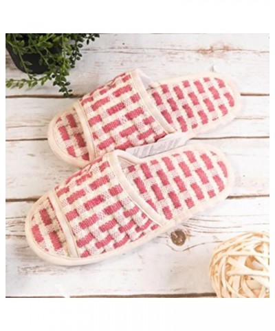 Men Women 100% House cotton Slippers, Washable, Non-Slip sole for Indoor use. (Set of 2, Made in Korea) Pink $18.89 Slippers