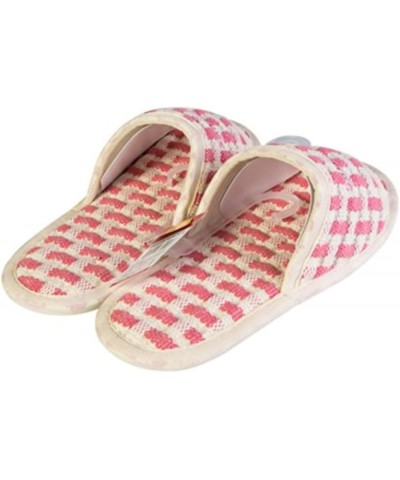 Men Women 100% House cotton Slippers, Washable, Non-Slip sole for Indoor use. (Set of 2, Made in Korea) Pink $18.89 Slippers