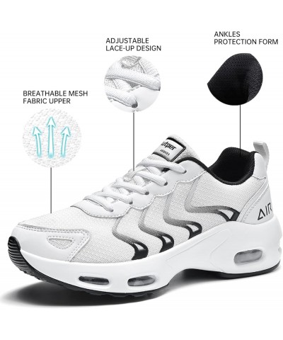 Womens Running Shoes Air Athletic Tennis Lightweight Non Slip Casual Breathable Workout Walking Sneakers White 5.5-11 White $...