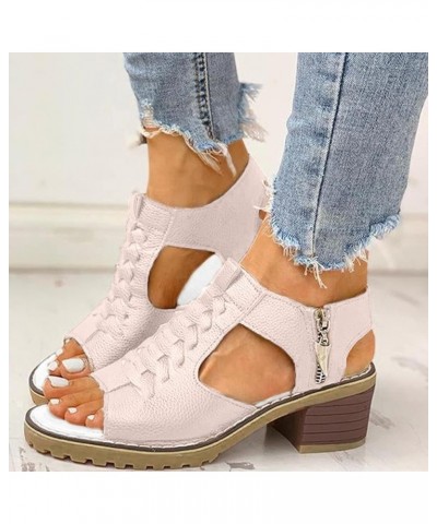 Women's Athletic Outdoor Sandals Adjustable Block Heel Women's Athletic Outdoor Sandals Hiking Thong T-Strap Beige $14.25 San...