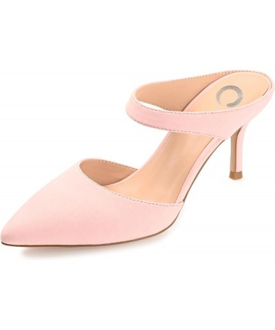 Womens Maevali Mules Mid Stiletto Pointed Toe Pumps Pink $25.60 Pumps