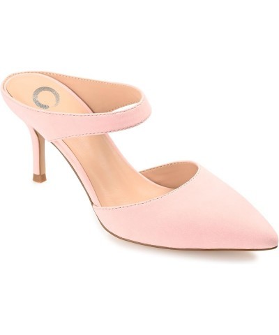 Womens Maevali Mules Mid Stiletto Pointed Toe Pumps Pink $25.60 Pumps