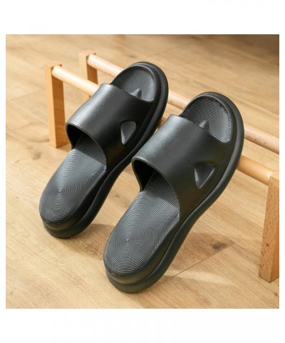 Slippers for Women Indoor Comfy Anti-Slip Platform Flip Flops Retro Pluse Size Women's Travel Sandal Black $12.23 Sandals