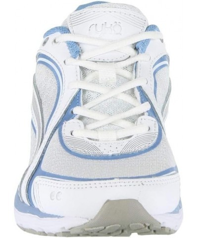 Women's Sky Walk Sneaker White Blue $21.73 Athletic Shoes