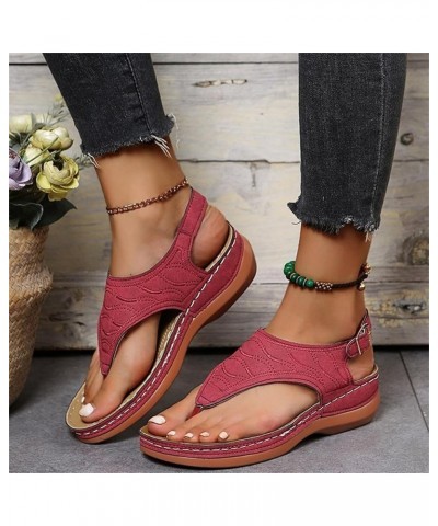 Orthopedic Sandals for Women,Women Fashion Orthotic Slides Ladies Slip On Slippers Flip Flops With Arch Support Zj-red $16.81...