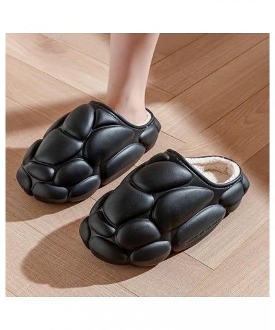 Ankle Slippers for Women & Men Mid Calf Autumn And Winter Warm Cotton Household Casual Tight Fitting Ankle Shoes C-black $12....