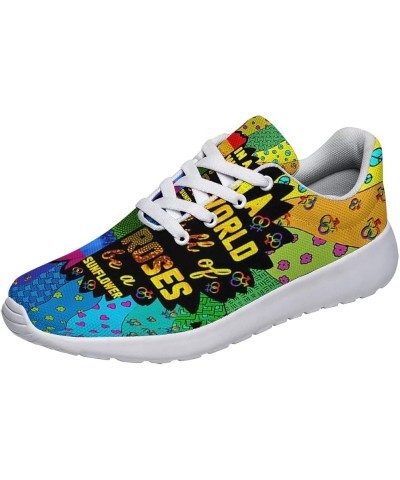 Men's Women's Pride Sneakers Fashion Casual LGBTQ Pride Shoes Lightweight Breathable Running Sneaker Lgbt in a World Full of ...