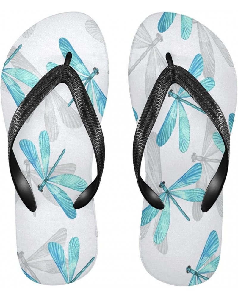 Blue Dragonfly Womens Flip Flops Summer Beach Sandals Casual Thong Slippers Comfortable Shower Slippers Non Slip Water Sandal...