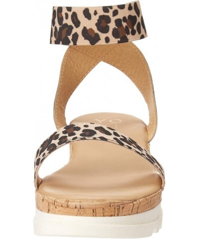 Women's Brenda-10 Flat Sandal Leopard $14.94 Sandals