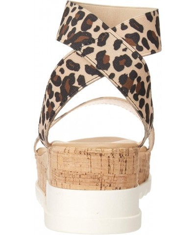 Women's Brenda-10 Flat Sandal Leopard $14.94 Sandals