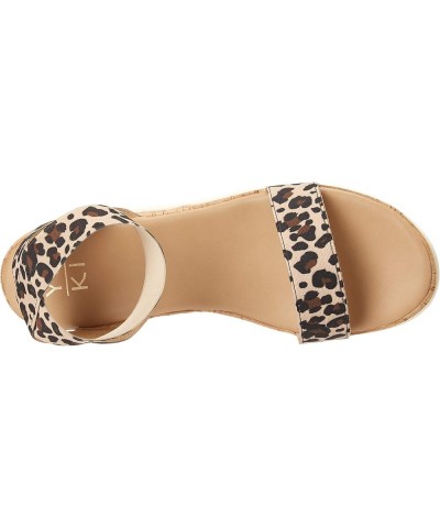 Women's Brenda-10 Flat Sandal Leopard $14.94 Sandals