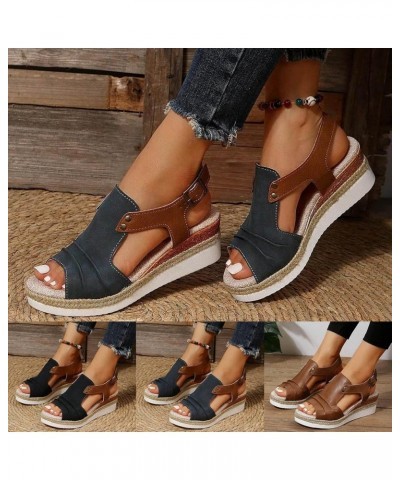 Heeled Sandals for Women, Sandals for Women Dressy Summer Breathable Hollow Out Chunky Low Heel Sandals with Buckle X22-black...