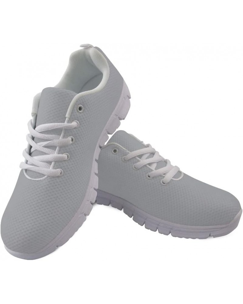 Womens Mens Trainers Sports Running Shoes Causal Travel Walking Shoe Lace-up Breathable,Solid Color Grey $19.00 Outdoor Shoes