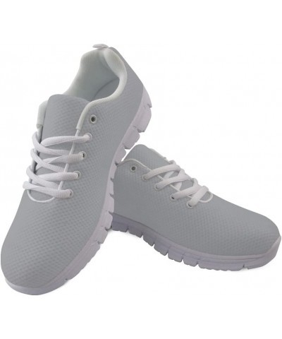 Womens Mens Trainers Sports Running Shoes Causal Travel Walking Shoe Lace-up Breathable,Solid Color Grey $19.00 Outdoor Shoes