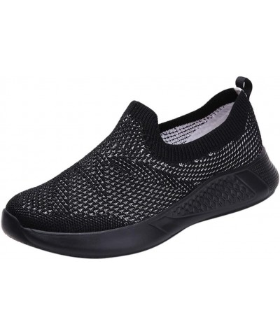 Women Shoes Sport Runing Breathable Sneakers Slip-On Mesh Shoes Fashion Casual Women's sneakers Velour Sneakers for Women Bla...