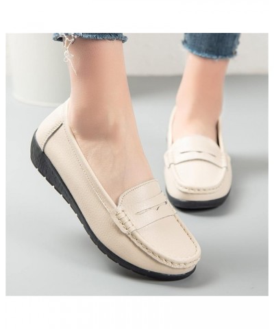 Women's Flats Black Flats Shoes Pointed Toe Ballet Flats Bow Girls Flats Dressy Halloween Women's Leather Loafers Beige $20.1...