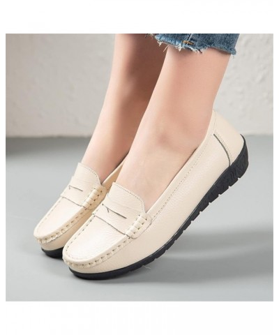 Women's Flats Black Flats Shoes Pointed Toe Ballet Flats Bow Girls Flats Dressy Halloween Women's Leather Loafers Beige $20.1...