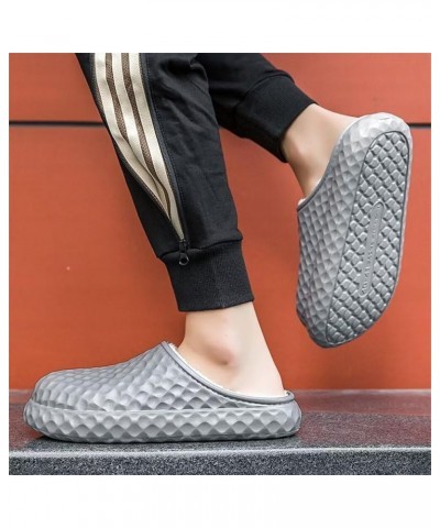 Women and Men Soft Plush Cozy EVA House Slippers,Anti-skid Shoes With Fuzzy Lining For Indoor Walking, Autumn And Winter Grey...