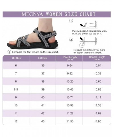 Womens River Hiking Sandals Outdoor, Non Slip Walking Sandals with Hook and Loop Slingback Straps, Soft Lightweigth Sandals C...