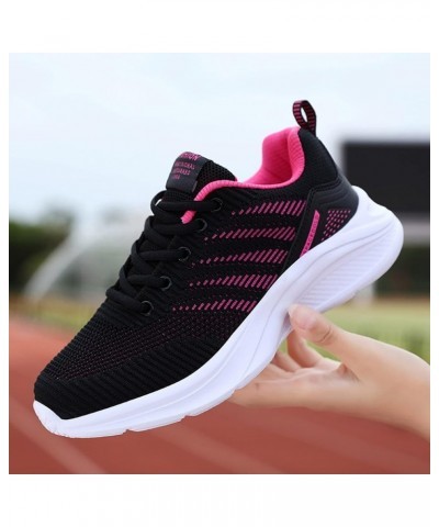 slide on shoes women, Ladies Shoes Color Matching Fashion Mesh Breathable Lace-up Flat Heel Casual Sneakers Z 14-pink $16.82 ...